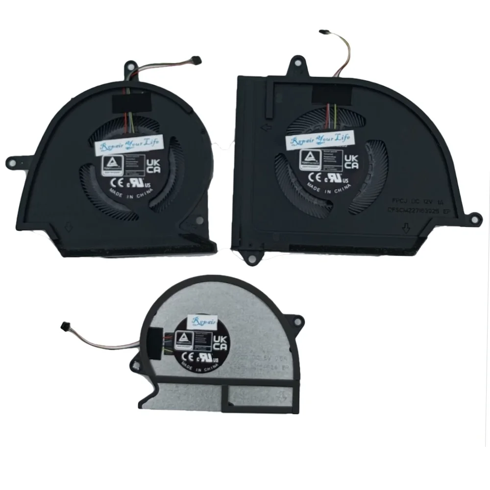 Ventilador de refrigeración GPU VGA para CPU Asus ROG Flow X16, GV601RE, GV601RM, GV601RW, ventilador enfriador 13NR0AP0T01011 13NR0AP0T02011 13NR0AP0T03011 - imagen 2