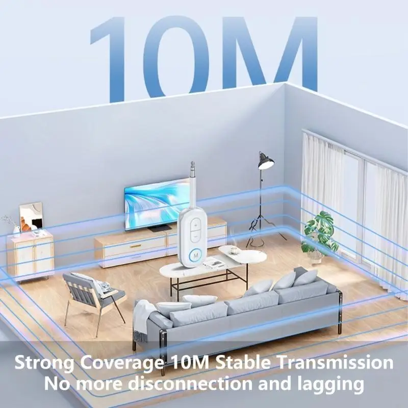 462E Adaptador inalámbrico 5.3 Receptor transmisores para Airplanes Car con batería larga y APTX LL - imagen 3