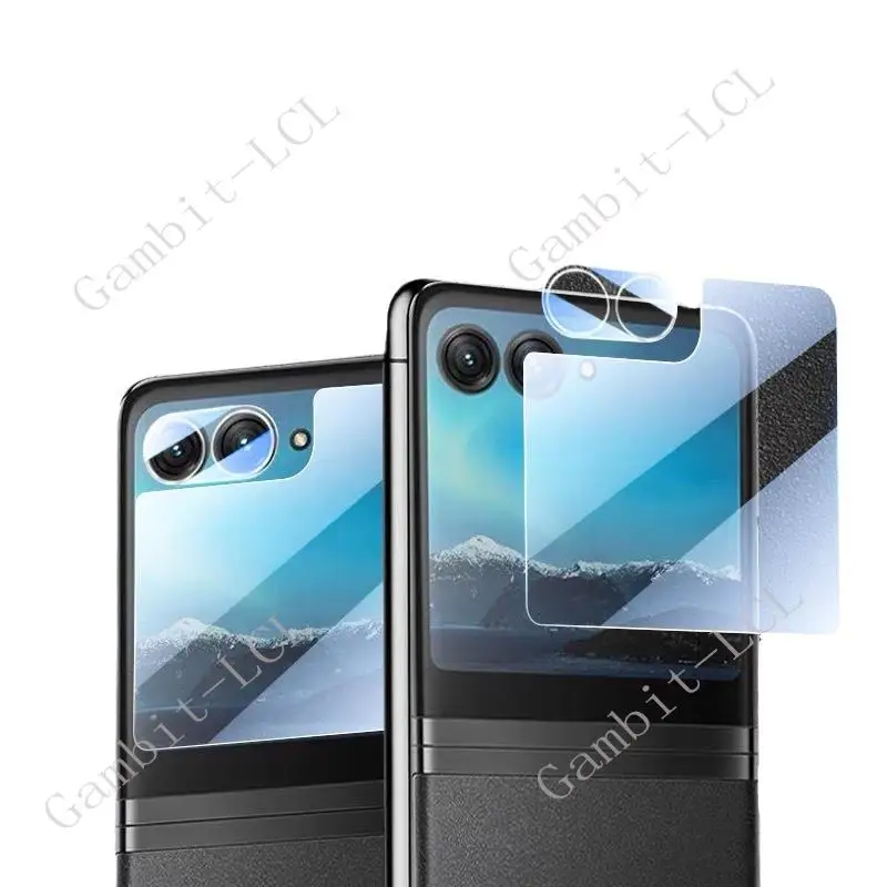 Lente de cámara integrada 2 en 1 3D para Motorola Moto Razr 40 Ultra razr + película protectora de pantalla trasera de vidrio templado Razr40Ultra