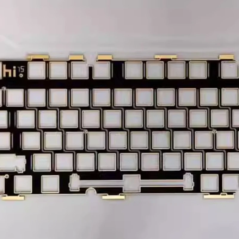 LEOBOG-placa de posicionamiento Hi75c Hi75 para teclado mecánico, placa de latón dorada FR4 Alu PC POM PP, accesorios de teclado personalizados DIY - imagen 2