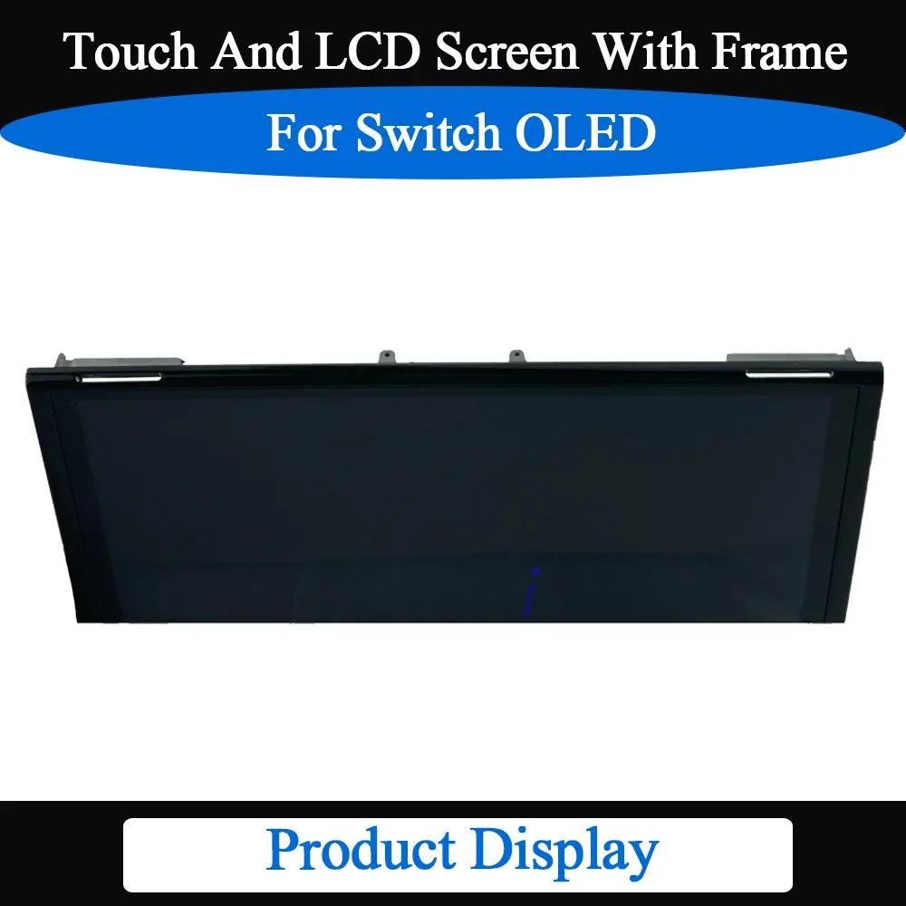 Pantalla táctil y LCD con marco para consola Switch OLED, montaje de pantalla completa, reemplazo del digitalizador para Switch OLED
