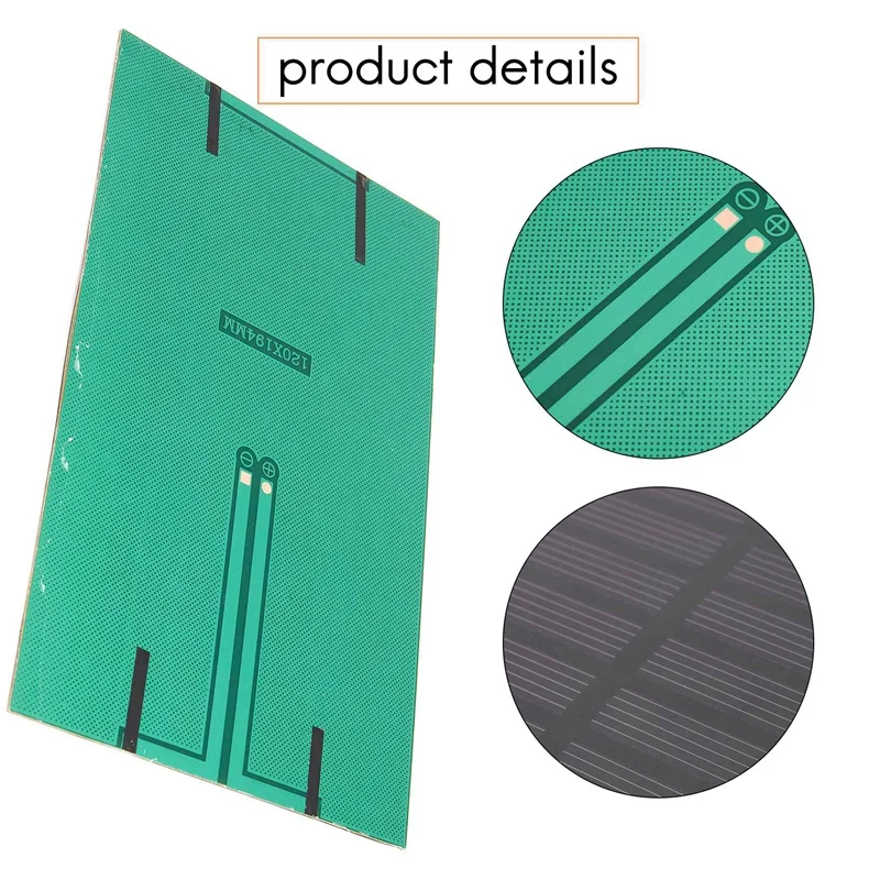 Módulo de energía Solar policristalina, cargador de células solares, 18V, 2,5 W, 19,4X12X0,3 Cm - imagen 5