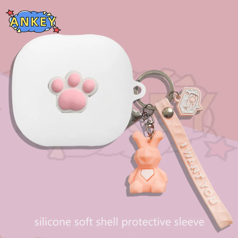 Funda para auriculares Anker Soundcore Liberty 5, funda protectora suave de dinosaurio encantador, piel para auriculares con gancho - imagen 2