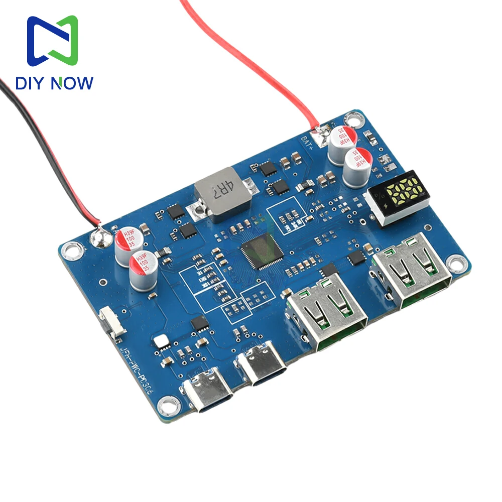 Módulo de carga rápida bidireccional de 100W PD QC power bank módulo de energía móvil 2-6S protección de batería de litio placa base compatible con MPPT - imagen 5