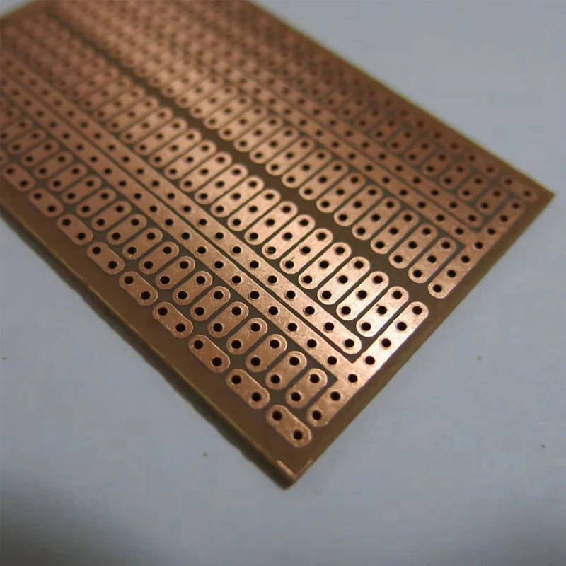 5/10 Uds DIY 4,5x7CM prototipo de papel 2-3 agujeros fila única agujeros continuos PCB placa de circuito de matriz de experimento Universal - imagen 5