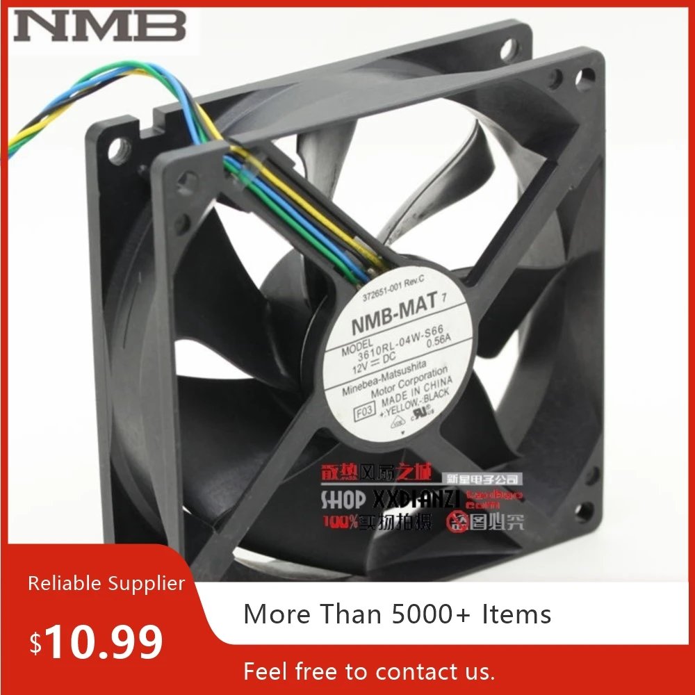 Ventilador con cubierta PWM de 92mm para NMB 3610RL-04W-S66 92X92X25mm 9cm DC 12V 0.56A PWM 92*92*25mm flujo de aire grande de alta velocidad - imagen 2