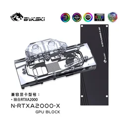 Bykski Bloque de Agua GPU para Leadtek RTX A2000, Cobre RGB