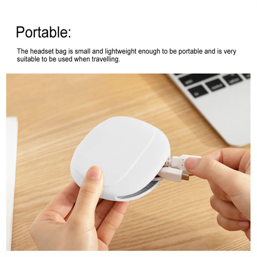 Bolsa de almacenamiento de auriculares con cable, caja organizadora Adorable, organizador de viaje, Color Rojo - imagen 2