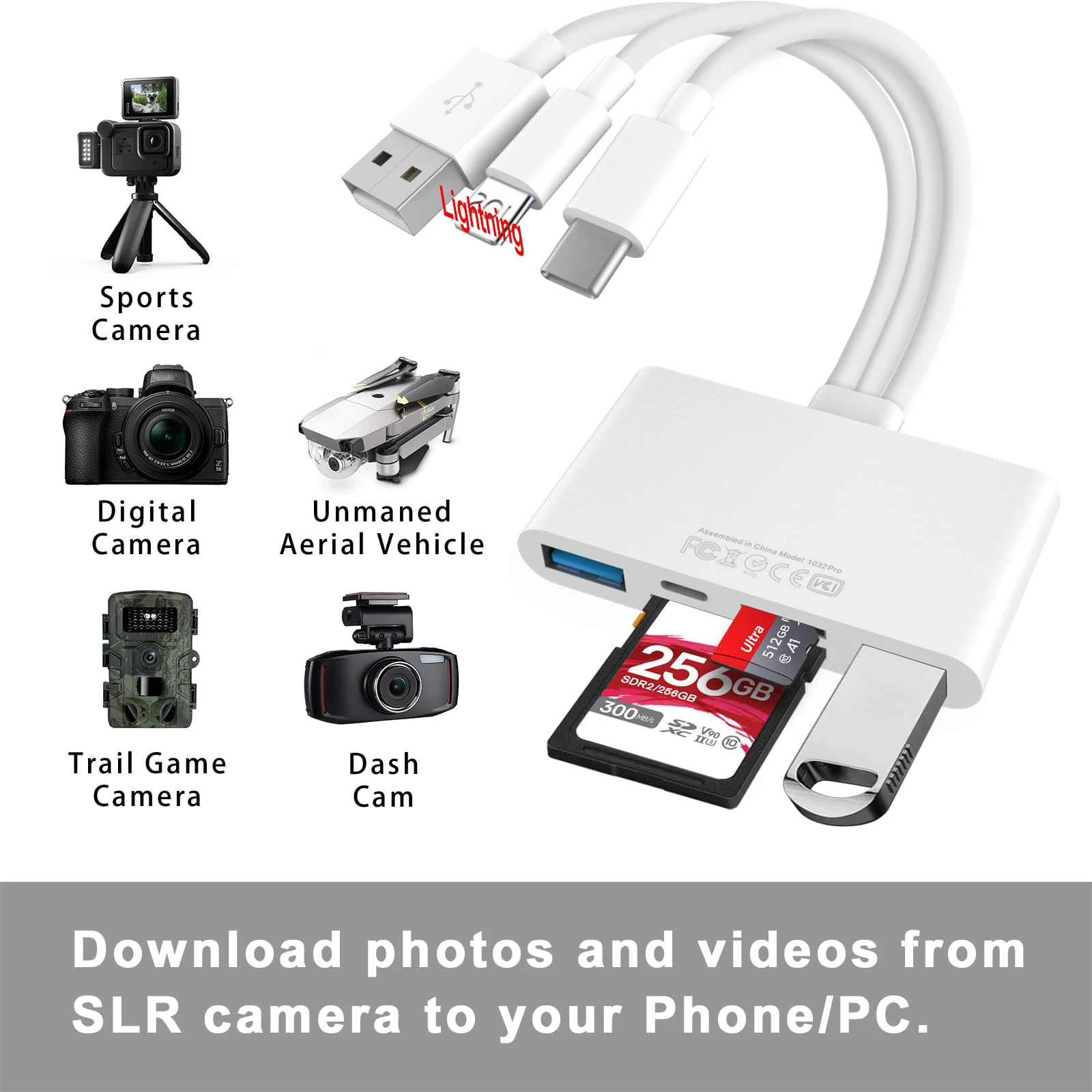 Para lector de tarjetas de memoria iOS a SD TF 5 en 1 adaptador USB OTG con puerto de carga para iPhone iPad Xiaomi Samsung Huawei MacBook - imagen 4