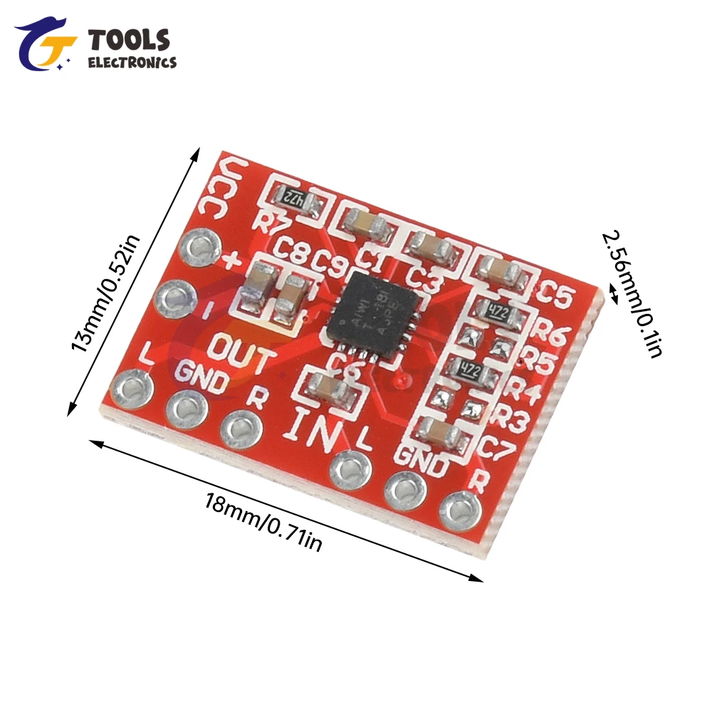 Módulo amplificador de auriculares TPA6132, diferencial a entrada única, placa amplificadora diferencial, preamplificador de señal pequeña - imagen 3