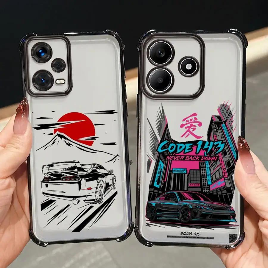 Funda de teléfono japonesa JDM Drift Car Red Sun, funda suave para Xiaomi Redmi K80 5G 13C A3 14C A5 K80 Pro A3X - imagen 4