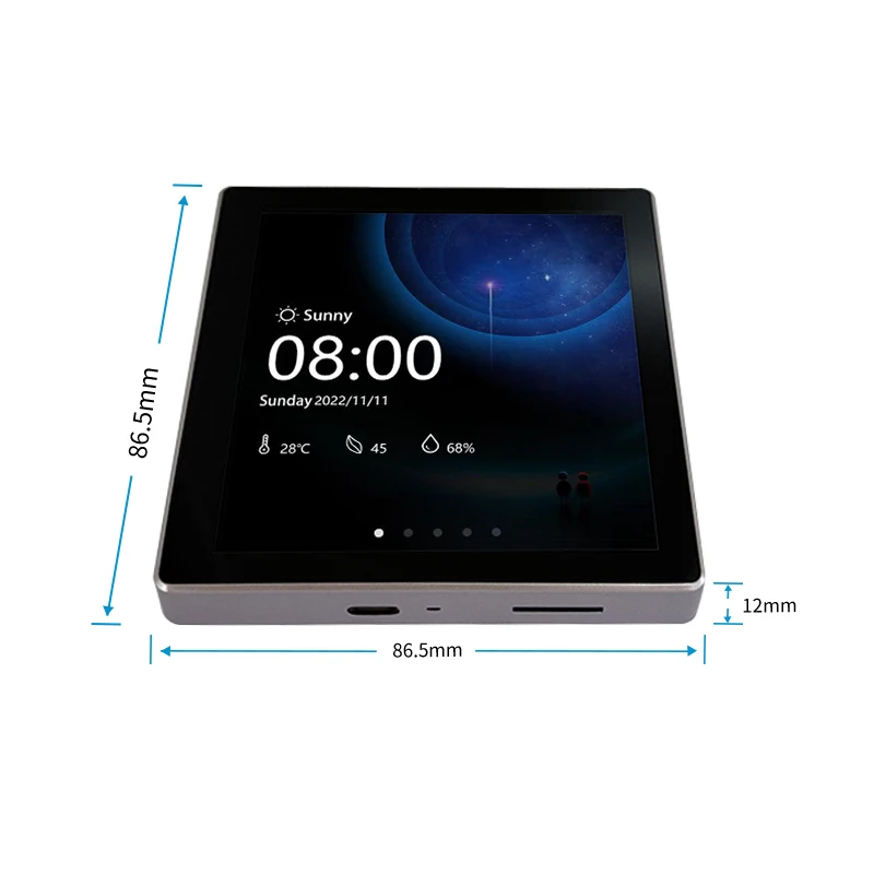 ESP32-S3 Arduino LVGL WIFI y placa de desarrollo Bluetooth 4,0 pulgadas 480*480 pantalla inteligente táctil capacitiva sin carcasa inferior - imagen 4