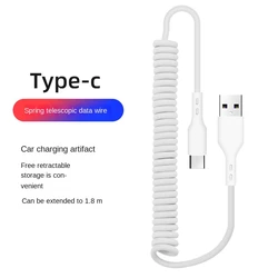 Xiaomi Huawei Cable Retráctil USB-C Carga Rápida Durable Flexible