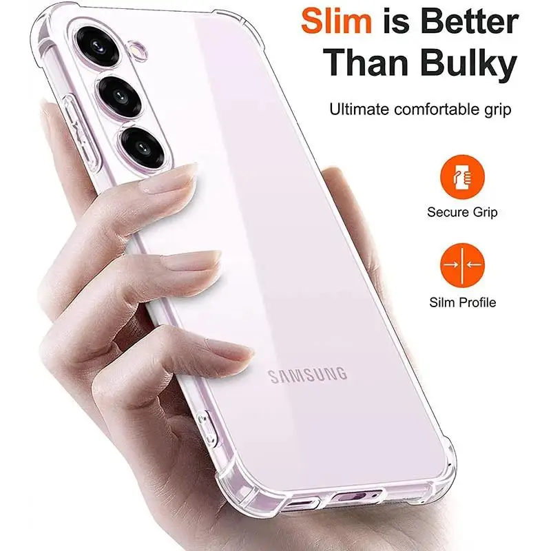 Funda de silicona Transoarent a prueba de golpes para Samsung Galaxy S10 S20 S21 S22 S23 S24 FE S25 Edge Plus Note 20 funda de teléfono Ultra suave - imagen 3