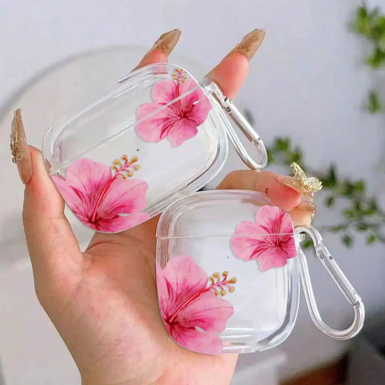 Funda para auriculares Pink Lily para Airpods 4 3 2 1, funda suave y transparente para auriculares inalámbricos para Apple Airpod Pro 2 Box - imagen 3