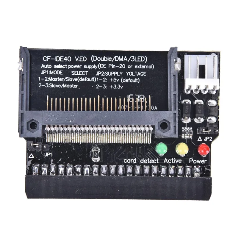 Adaptador de Flash compacto CF a 3,5 hembra, convertidor IDE de 40 Pines, tarjeta CF macho a IDE hembra, conector para ordenador portátil y PC - imagen 3