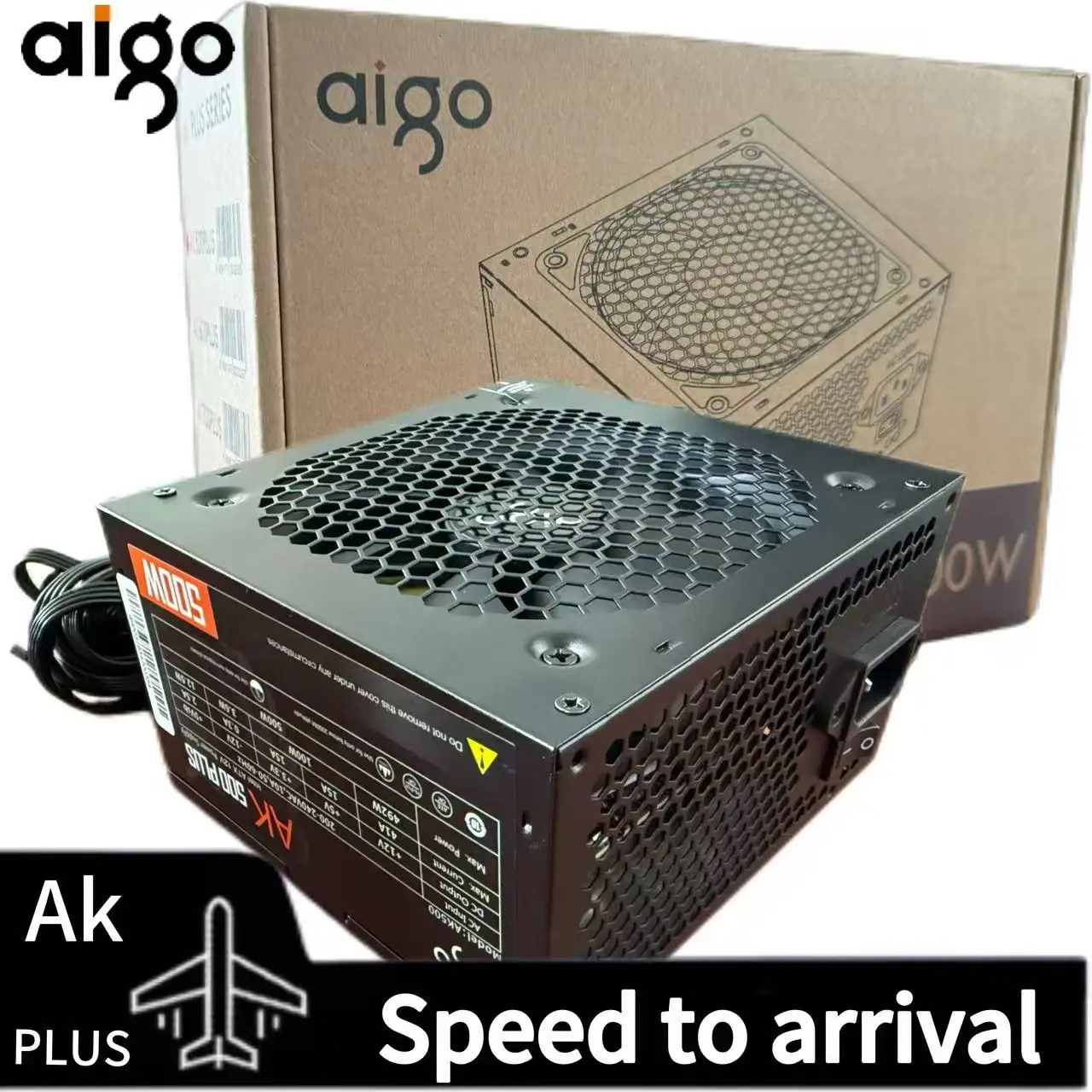 Go AK-Unidad de fuente de alimentación PSU para PC, ventilador negro silencioso para juegos, 500mm, RGB, 24 Pines, 12V, ATX, fuente de alimentación para ordenador de escritorio, BTC, 120 W