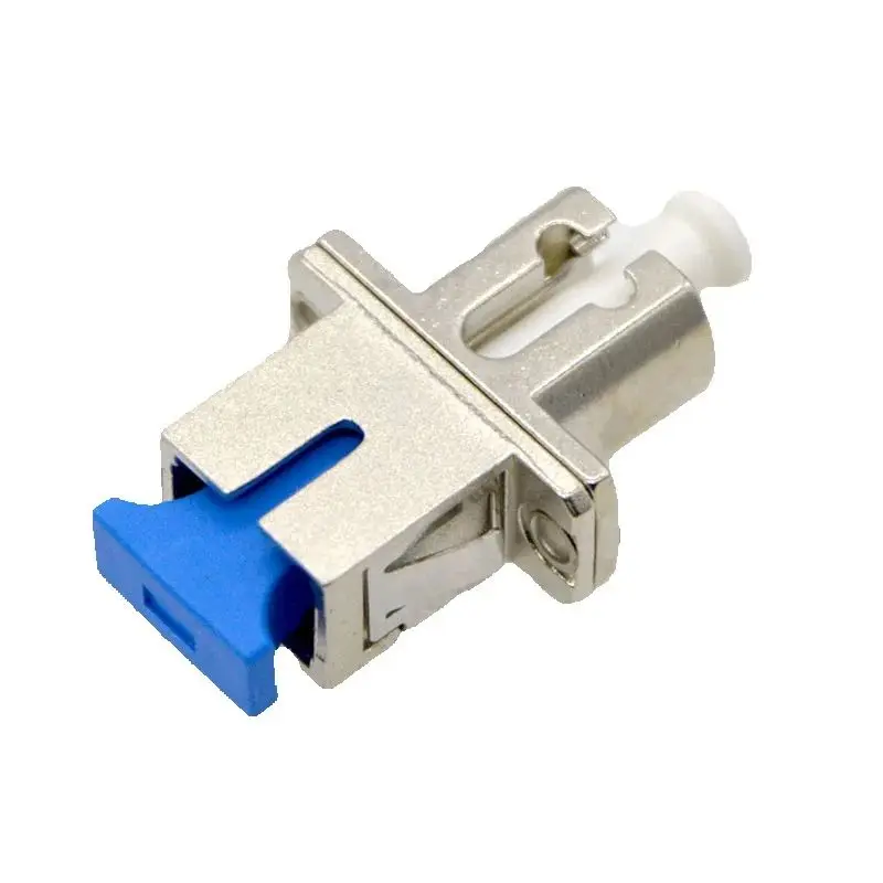 1 Uds nuevo conector de fibra óptica carcasa de Metal adaptador de SC-LC acoplador pérdida de inserción de brida <0,3dB precio bajo al por mayor - imagen 3