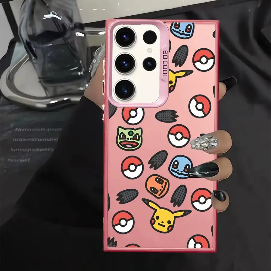 Funda con logotipo de Poke-monS para Samsung Galaxy S22 Note 20 Ultra S25 S21 S23 S20 Plus S24 FE S23 - imagen 3