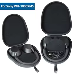 Estuche de transporte de EVA duro para auriculares Sony WH-1000XM5, bolsa de almacenamiento para auriculares portátil, estuche protector de viaje antiarañazos