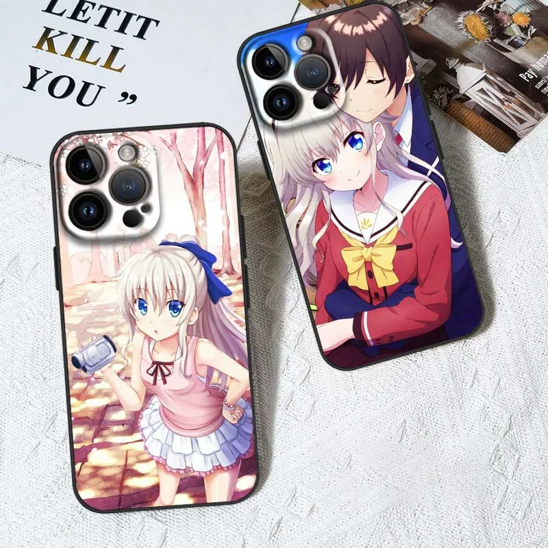 Funda ANIME Nao Tomori para Apple iPhone 12 11 8 7 6 6S XS XR X SE Mini Plus Pro Max funda de teléfono negra - imagen 2