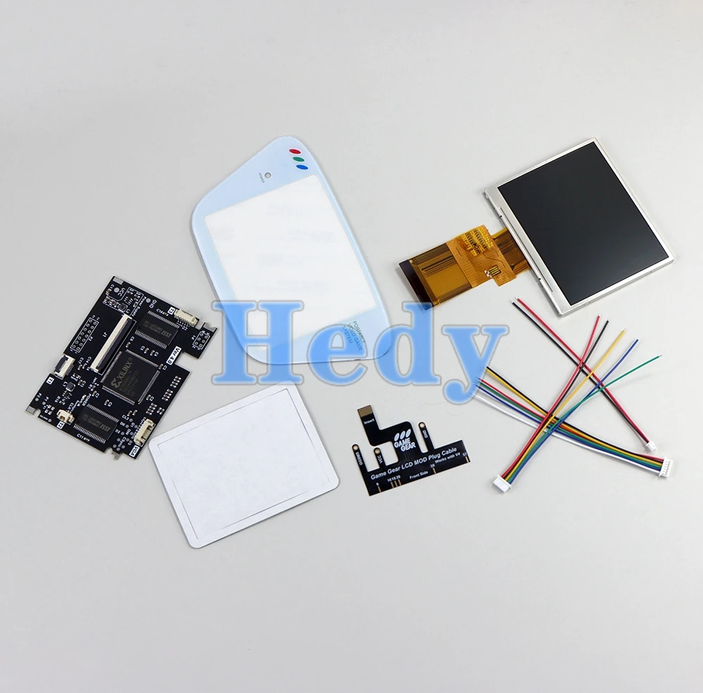 Pantalla LCD V4 de cristal para SEGA Game Gear GG V4.0, soporte de brillo ajustable, Mod de salida VGA, 1 Juego - imagen 3