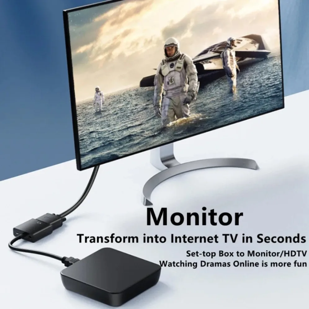 Cable adaptador HDMI a VGA de 1080P con conector de Audio de 3,5mm, convertidor de puerto de alimentación USB para PC, portátil, PS4/3, proyector, TV Box - imagen 4