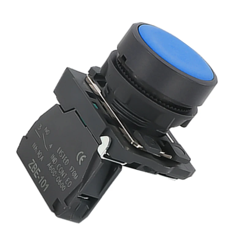 1 Uds XB5 AA31 reinicio de plástico arranque y parada interruptor de botón momentáneo normalmente abierto NO NC rojo verde amarillo 22mm ZB5 - imagen 5