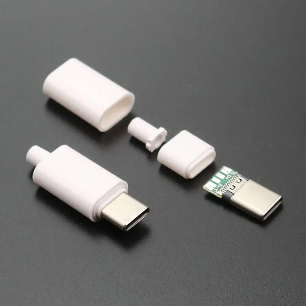5/10 Uds tipo C USB 3,1 3A conectores USB de carga rápida conector tipo C enchufe macho terminales eléctricos soldadura accesorios DIY - imagen 4