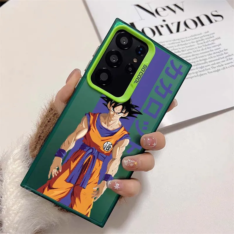 Art d-dragon Ball Cool Saiyan para Samsung Galaxy S25 S24 S23 S22 S21 Ultra Plus funda plateada colorida para teléfono - imagen 4