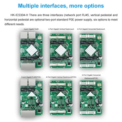 Switch Industrial Gigabit 4 Puertos PoE 48V, Montaje Rack