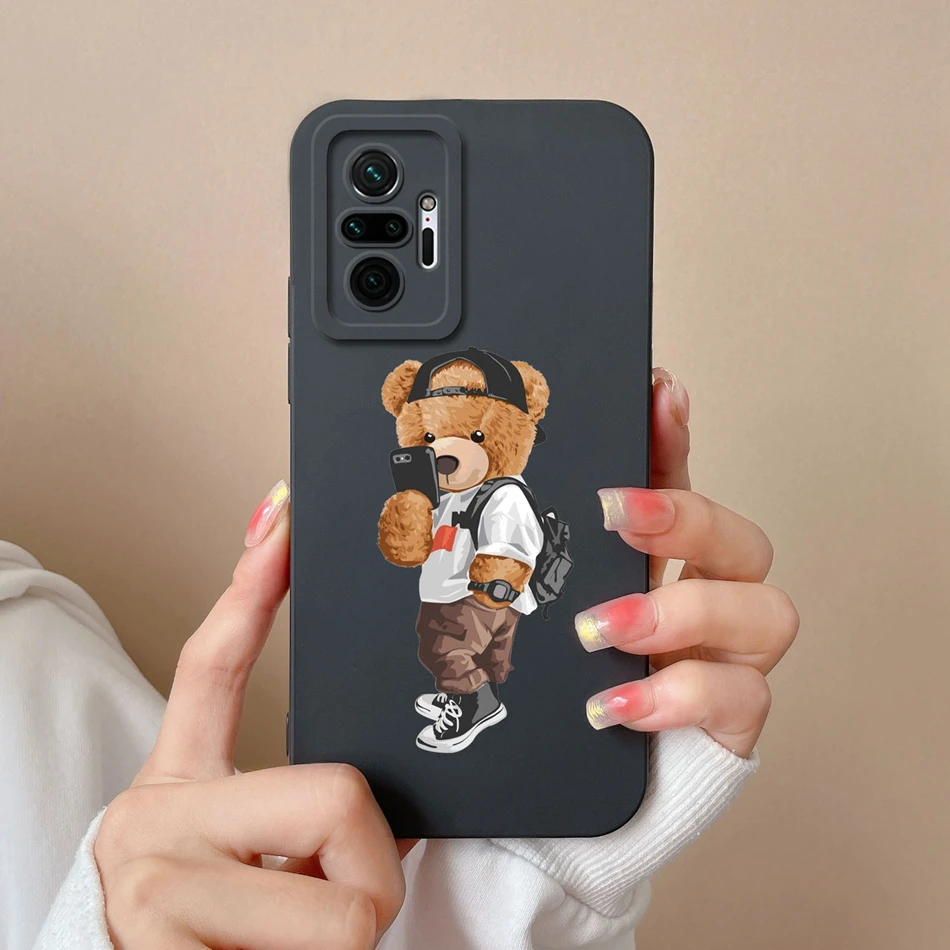 Funda de silicona líquida para teléfono Redmi Note 10 Pro Max, cubierta completa anticaída, parachoques para Xiaomi Redmi Note 10 Pro Max - imagen 3