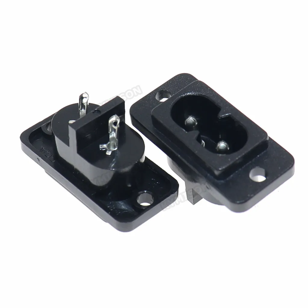 10 unids/lote AC 250V 2.5A IEC320 C7 enchufe soldadura pines conector de alimentación - imagen 5