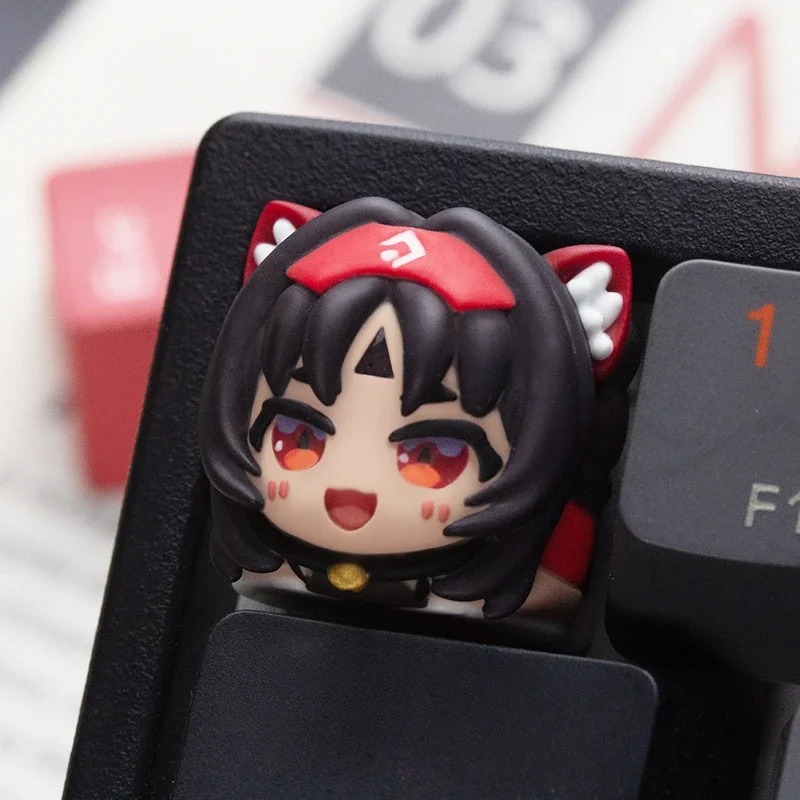 Qingyi-teclas de Anime artesanales de resina, accesorios de teclado mecánico Zenless Zone Zero, teclas personalizadas para juegos, Kaesar King - imagen 4