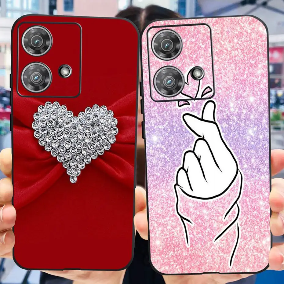 Funda de silicona suave para Motorola Edge 40 Neo, carcasa moderna de mariposa y flores para Motorola Edge 40 5G Edge40 40neo 2023, parachoques de TPU negro - imagen 5