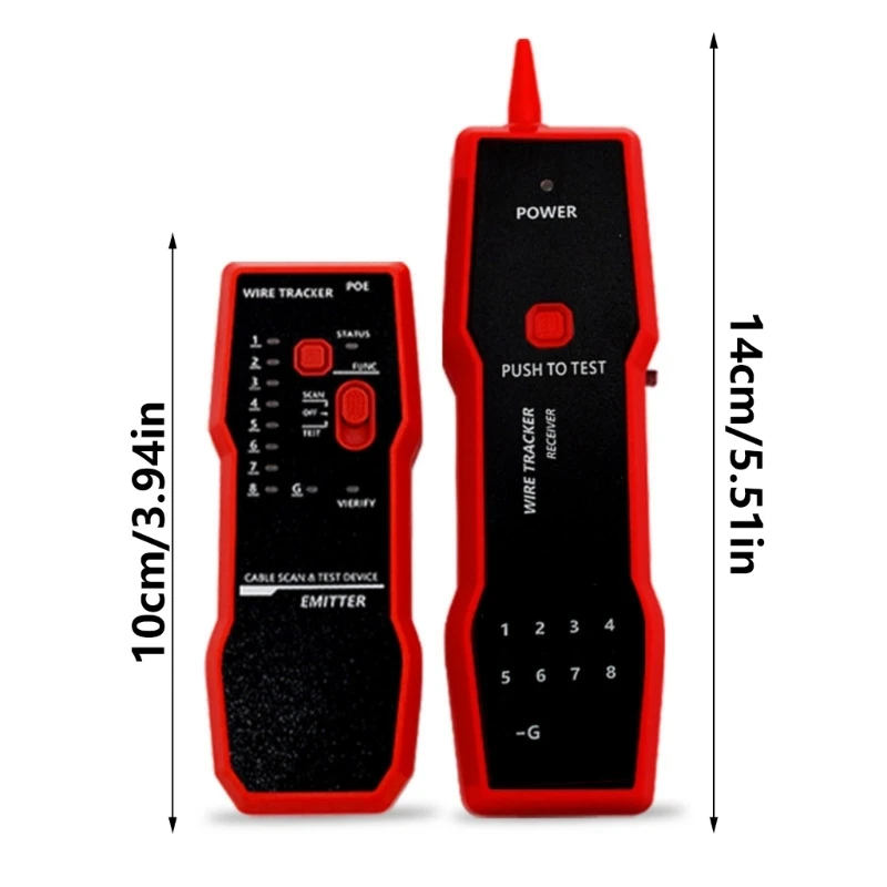 Probador cables red multímetro antiruido POE LAN buscador pruebas rastreadores cables Dropship - imagen 5
