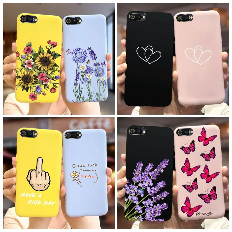 Para Realme C2 funda Oppo A1K funda bonita de silicona suave funda trasera de teléfono para Oppo A1k RealmeC2 funda Fundas a prueba de golpes Coque