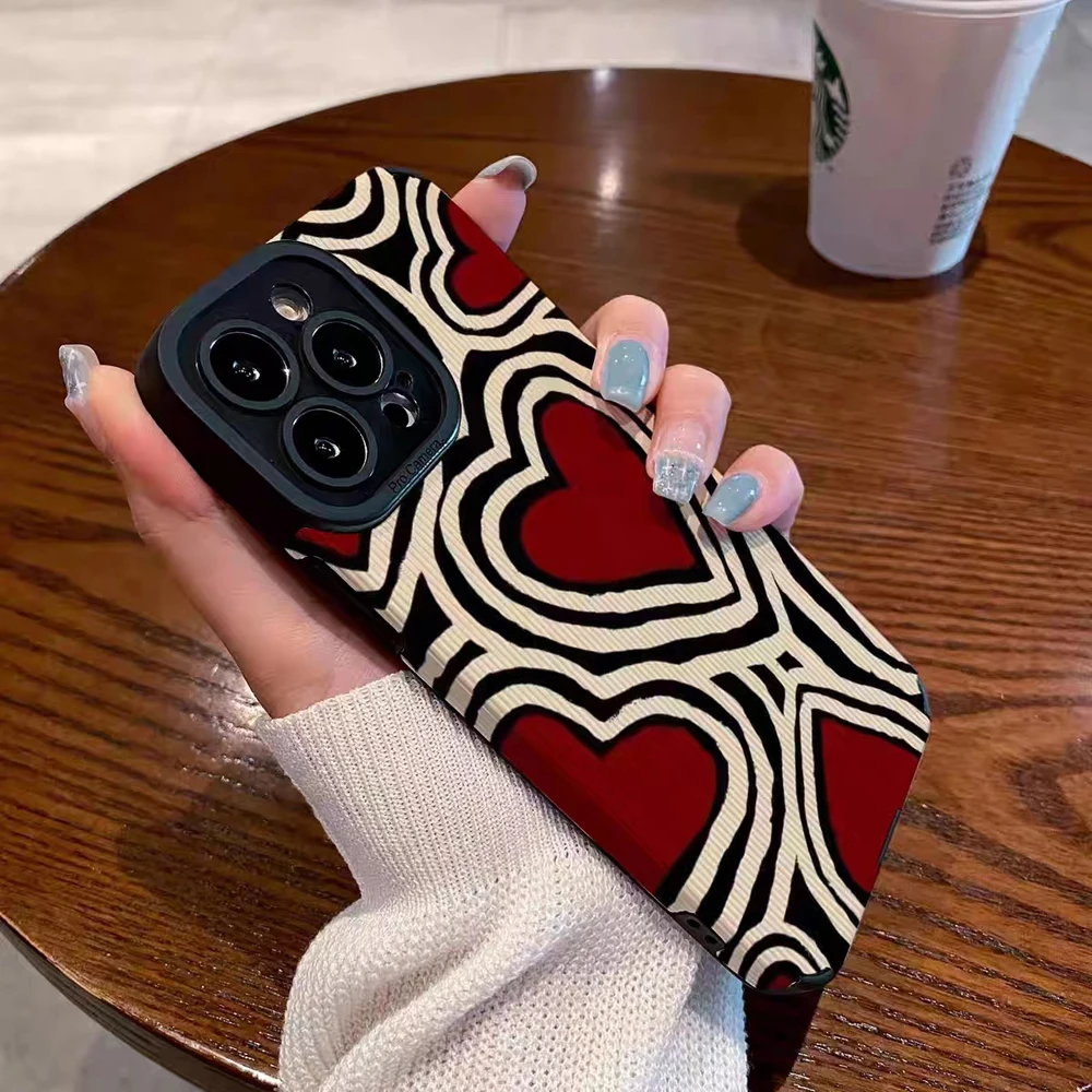 Funda de silicona con corazones de amor románticos a la moda para Samsung Galaxy A53 A52 A50 A32 A31 A21S A34 5G A51 A54 A71 A72 A73 A12 A13 A14 - imagen 5