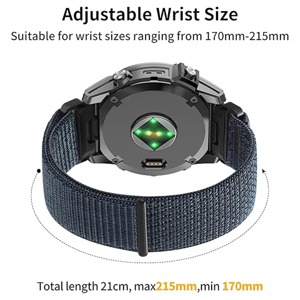 Correa de nailon de 22 y 26mm para Garmin Enduro 3 Fenix 8 Pro 7X 7 6X 6 5X 5 Forerunner 970 965 955 Instinct 3 2X correa de reloj de ajuste rápido - imagen 5