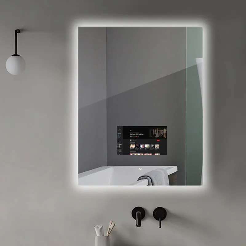 Espejo mágico elegante del maquillaje del cuarto de baño del espejo de la TV de Android de la vaidad Full HD del cuarto de baño con la luz llevada - imagen 2