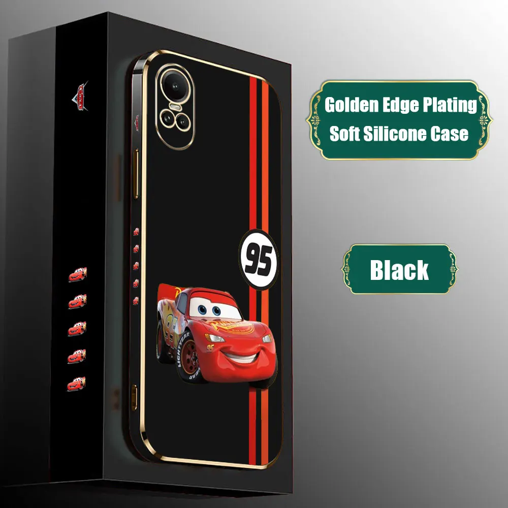 Coque de téléphone Disney Cars Rains McQueen 95, housse de placage, OPPO Reno 12, 11, 11F, 10, 8, 8T, 7, 7Z, 6, 6Z, 5, 5F, 4, 4F Pro Plus Lite, 5G - imagen 3