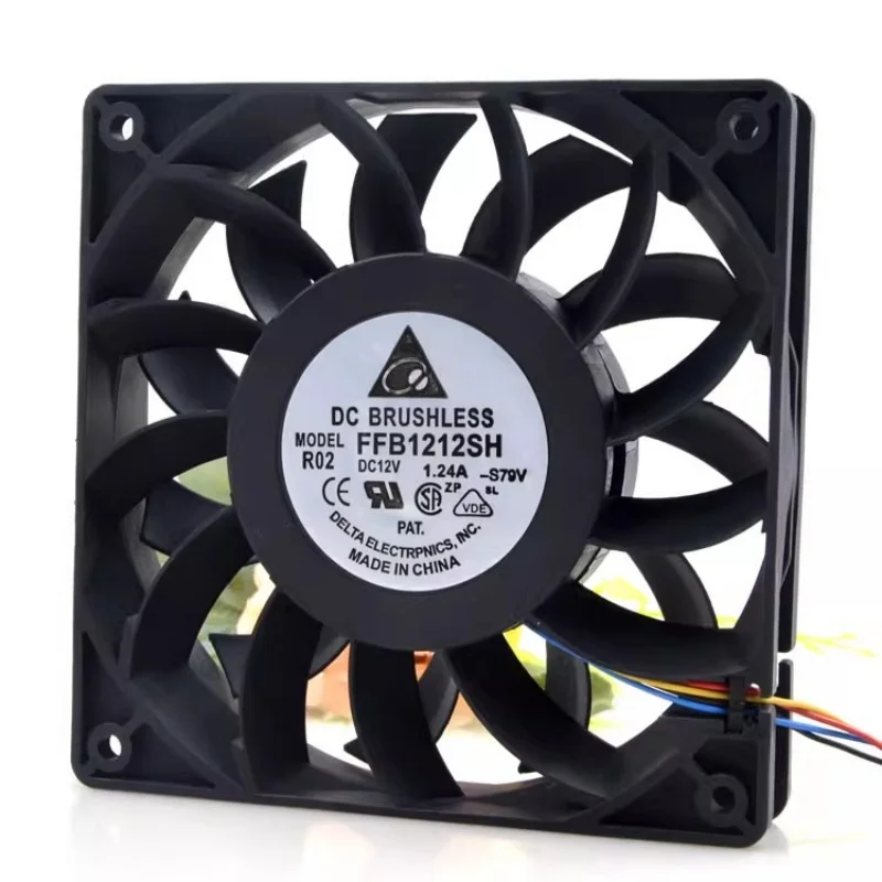 Nuevo original FFB1212SH 12025 12V 1.24A 12CM ventilador de refrigeración de chasis de alto volumen de aire violento de 4 cables