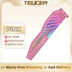 TEUCER Soporte Horizontal para Tarjeta Gráfica ARGB Rosa