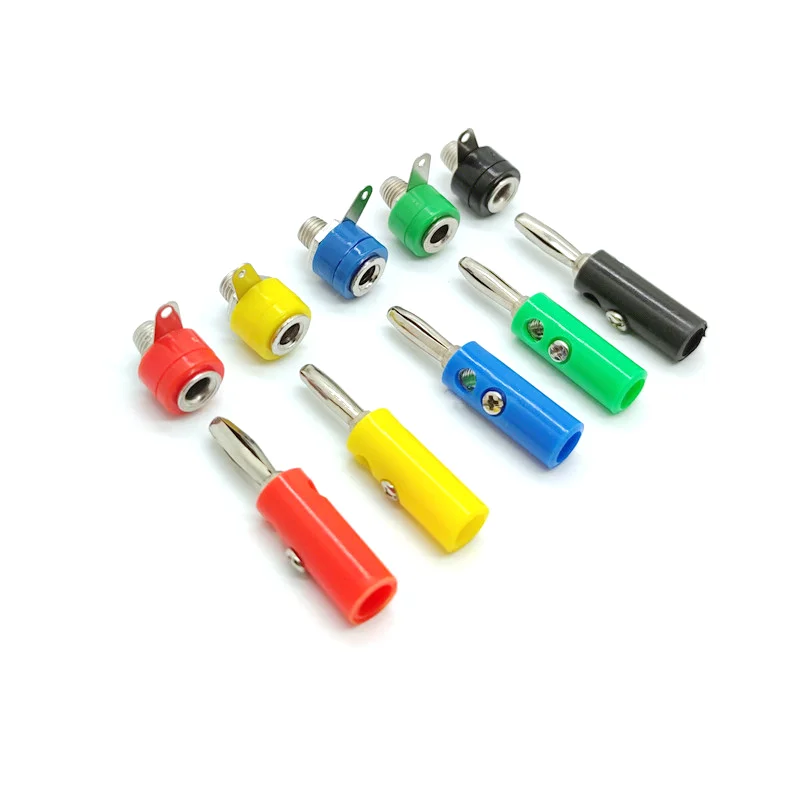 Kit de enchufe y enchufe Banana de 4mm, altavoz de Audio para insertar conector, piezas de modelo DIY, 5 Juegos