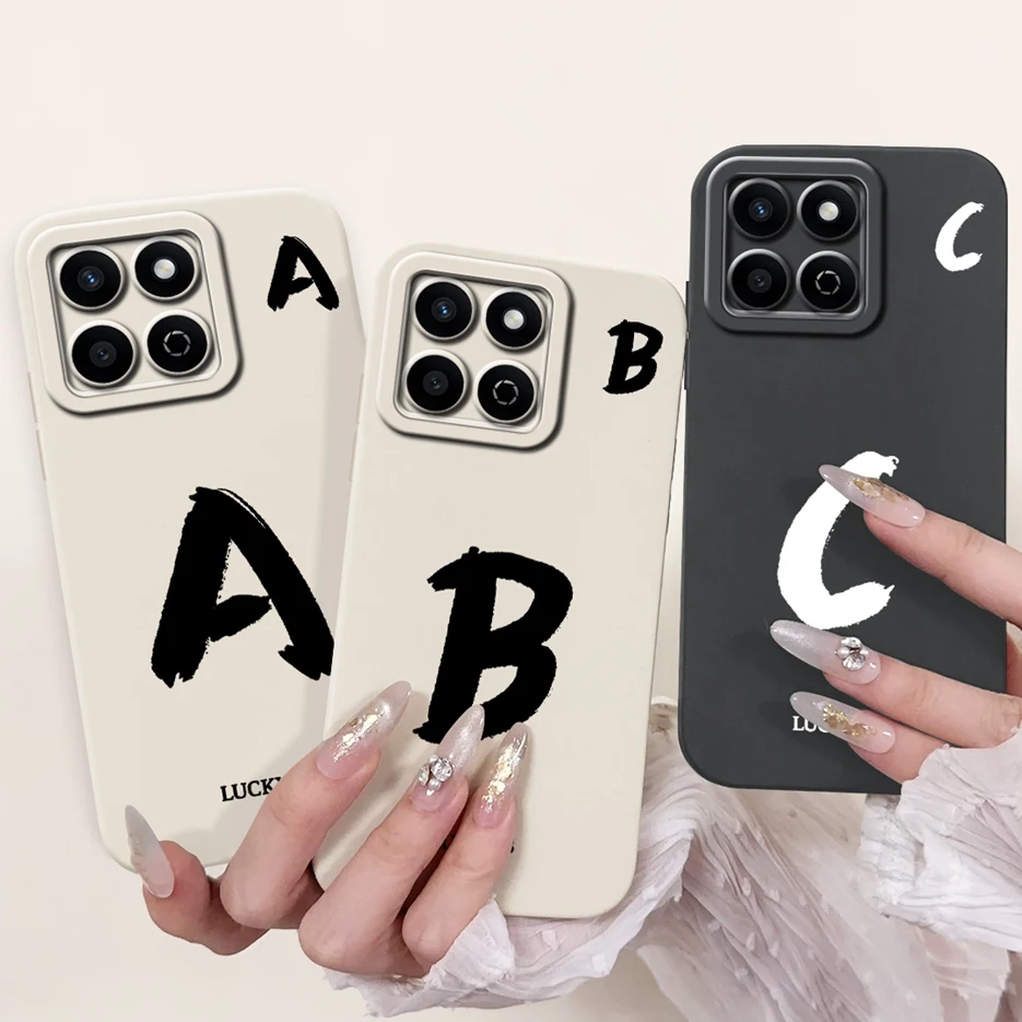 For Honor X7C Case ALT-LX2 Cute Lucky Letters Cover Shockproof Soft TPU Phone Case For Honor 200 Smart HonorX7C Back Cover Coque - imagen 2