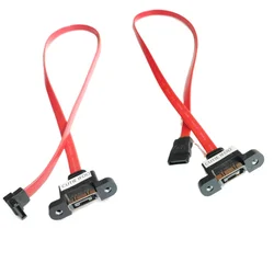 Cable SATA 3.0 macho-hembra en ángulo de 90° para montaje en panel