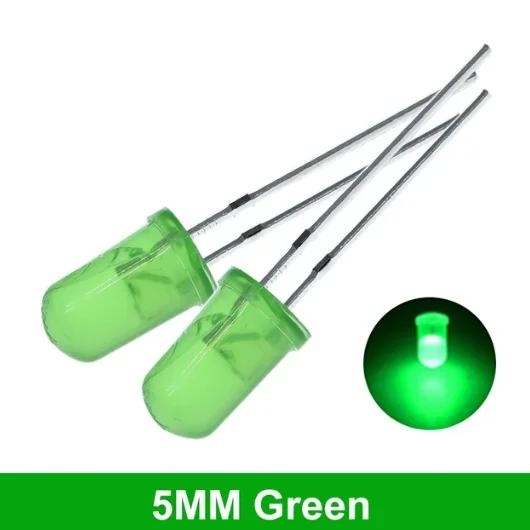 5MM serie completa LED rojo, azul, blanco, amarillo, verde diodo emisor de luz longitud del Pin corto 18MM DIP LED cuentas F5 - imagen 3