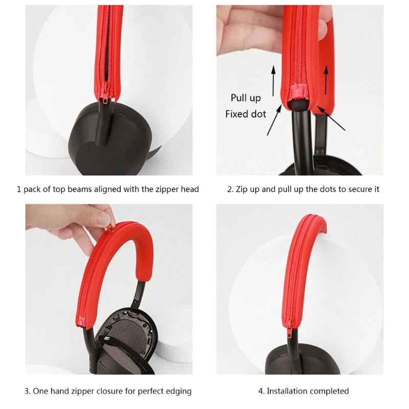 Funda Universal de silicona para auriculares, protector de diadema con cremallera para auriculares Sony WH-1000XM5 - imagen 4