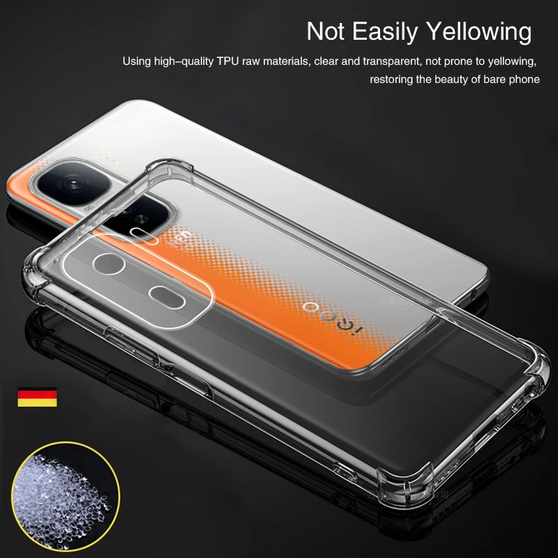 Coque Airbag funda de teléfono para iQOO Neo 10 Neo10 Pro 10Pro Neo10Pro 5G suave transparente a prueba de golpes de silicona accesorios de cubierta trasera de lujo - imagen 4