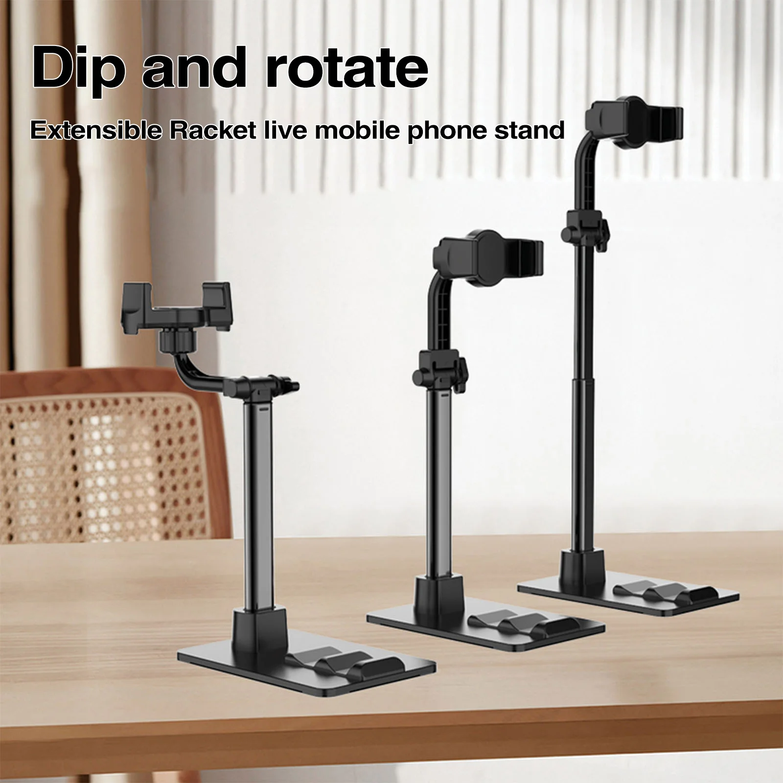 Soporte de escritorio ajustable para teléfono móvil, soporte extensible para transmisión en vivo, para iPhone, HUAWEI, Samsung - imagen 2